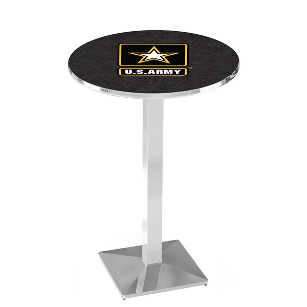 42" Chrome U.S. Army Pub Table